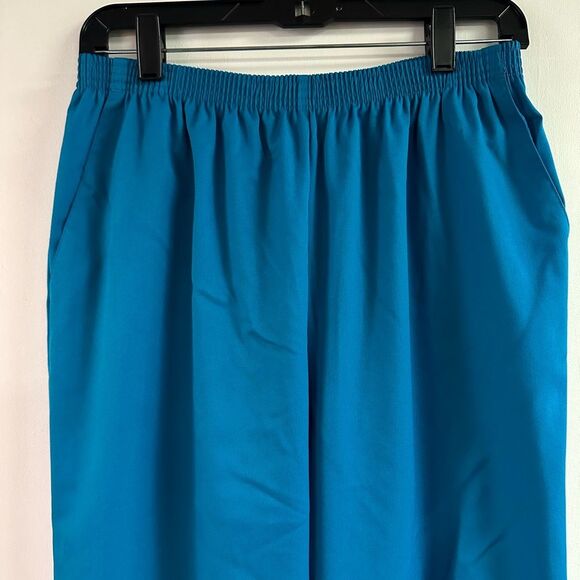 Alfred Dunner Turquoise Blue Pull On Pants Size 12 - Picture 3 of 4